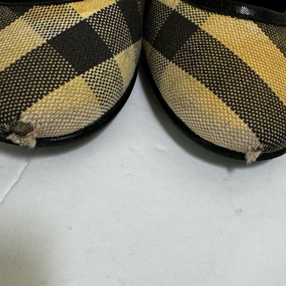 Burberry Adelle Nova Check Ballet Flats Shoes Leather Girls Cotton Logo Plaid 12 - Picture 13 of 16